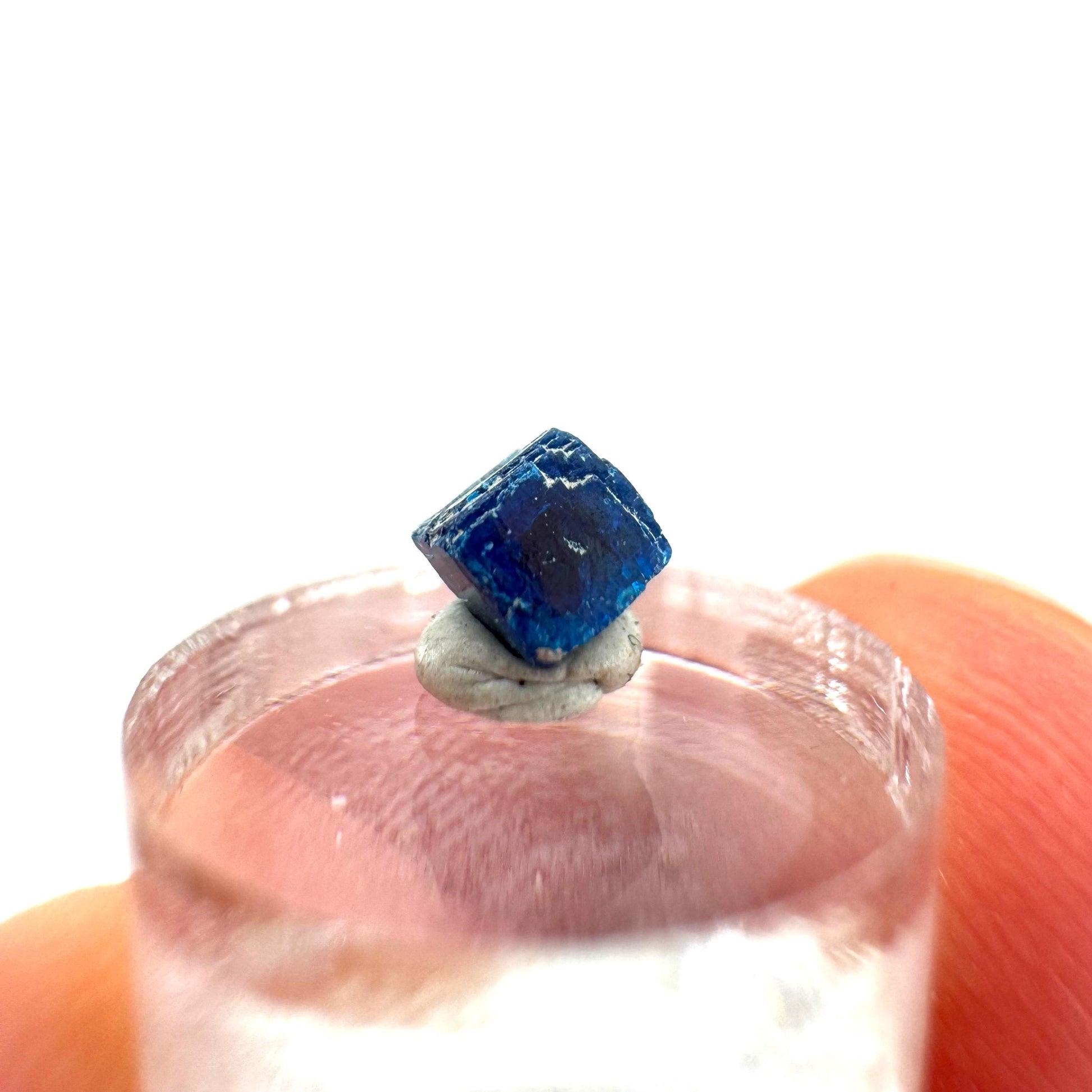 Boleite | blue cube crystal, tiny rare mineral specimen from Mexico