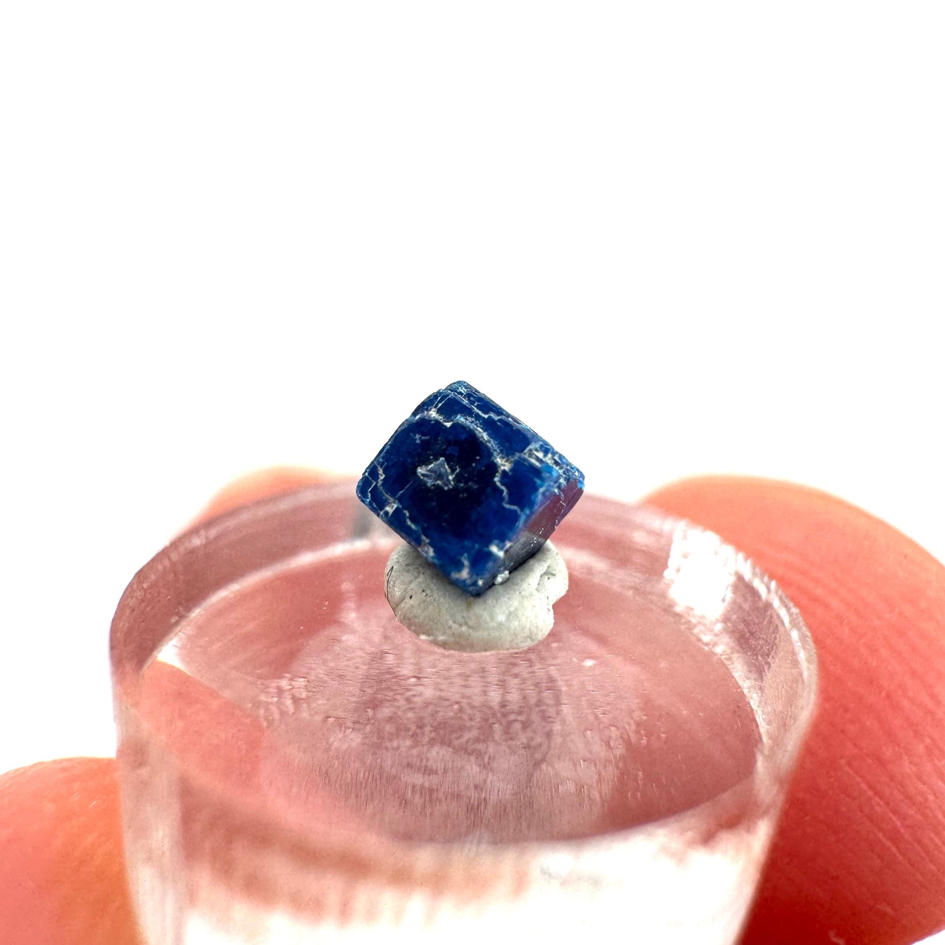 Boleite | blue cube crystal, tiny rare mineral specimen from Mexico