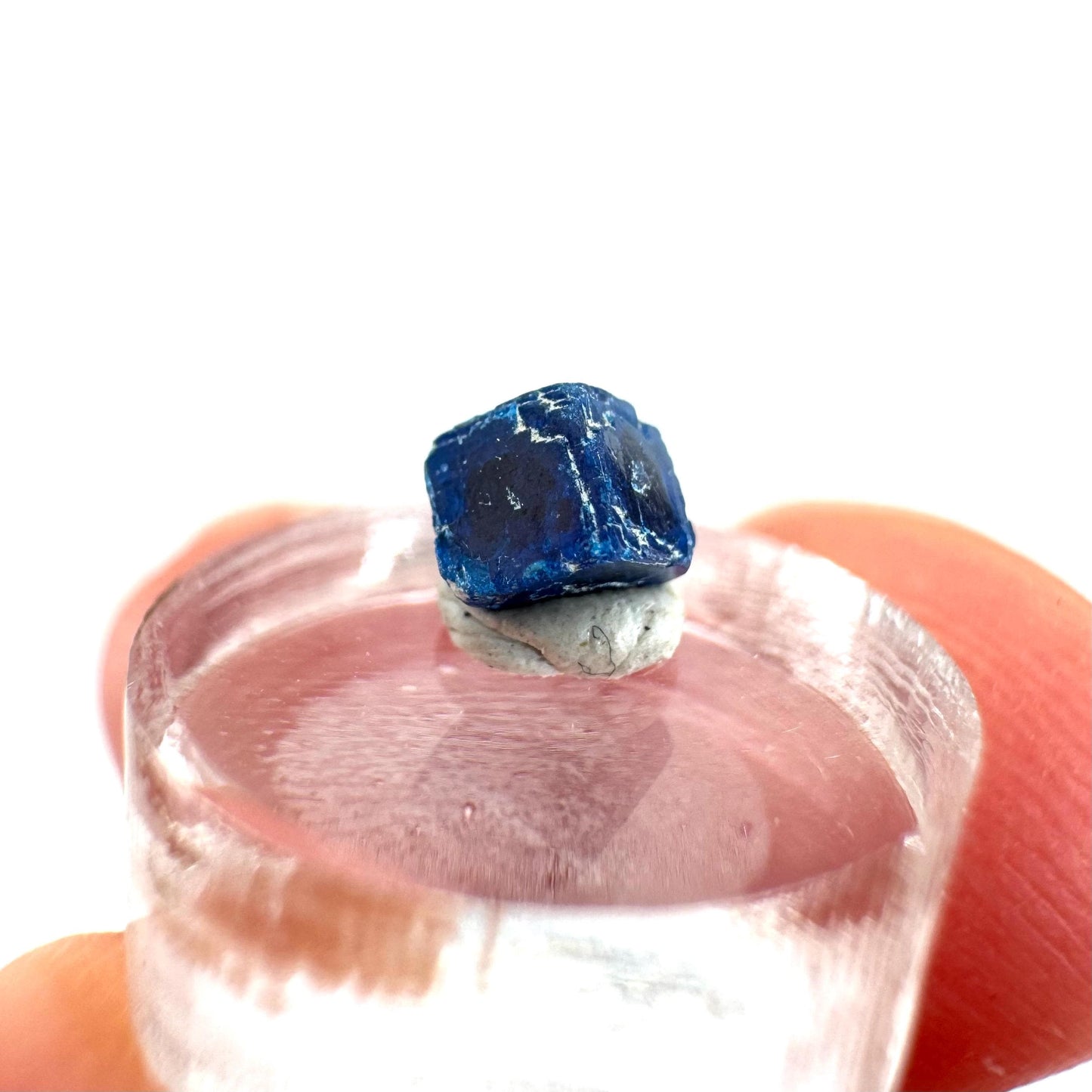 Boleite | blue cube crystal, tiny rare mineral specimen from Mexico