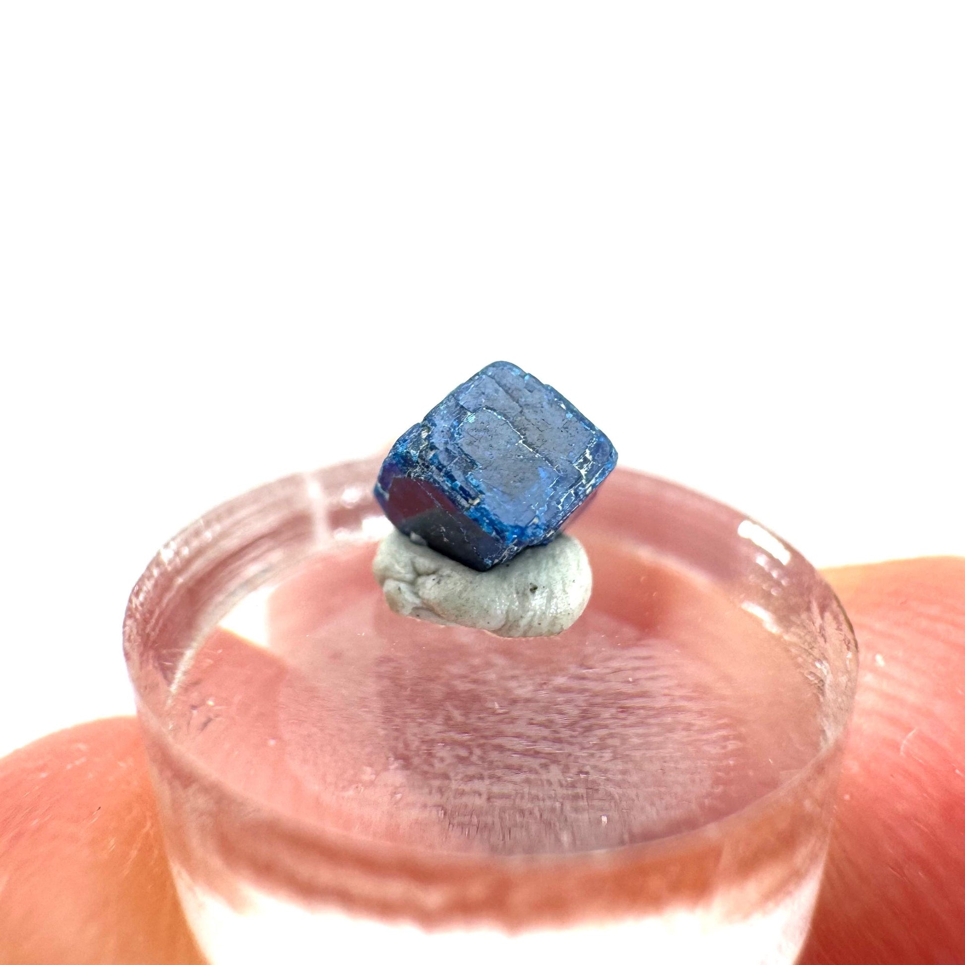 Boleite | blue cube crystal, tiny rare mineral specimen from Mexico