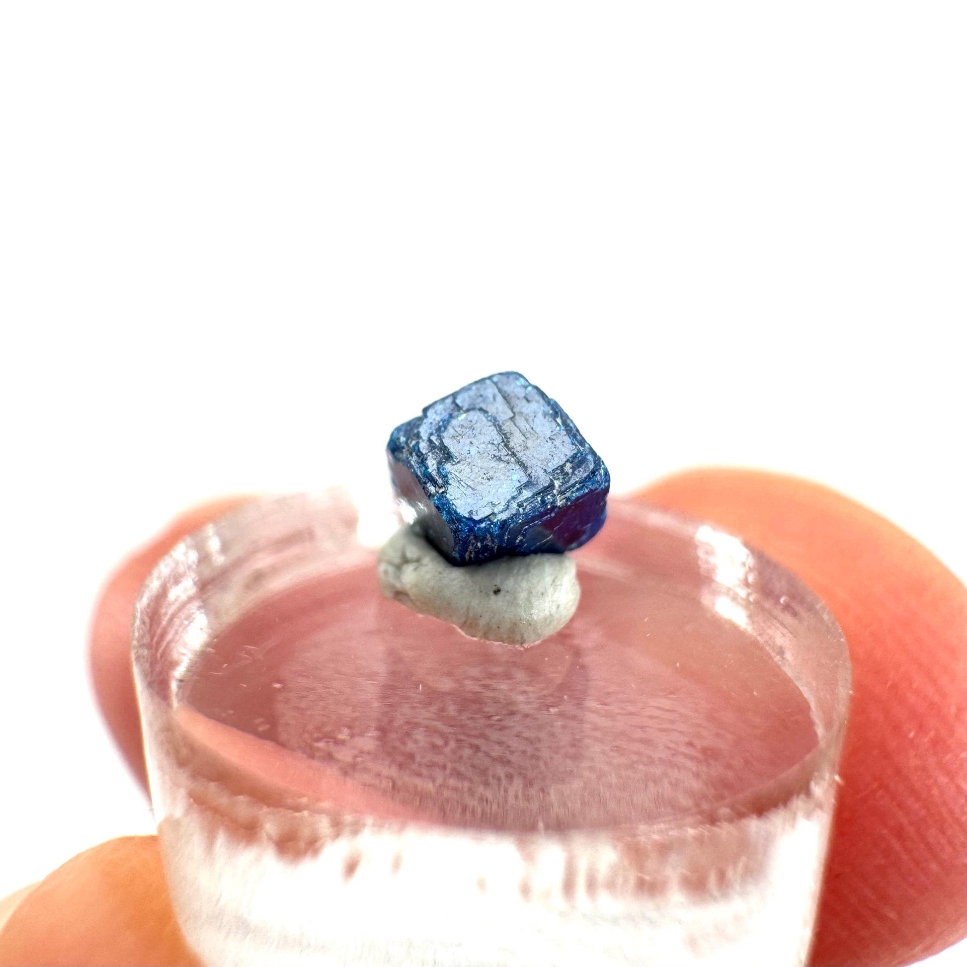 Boleite | blue cube crystal, tiny rare mineral specimen from Mexico