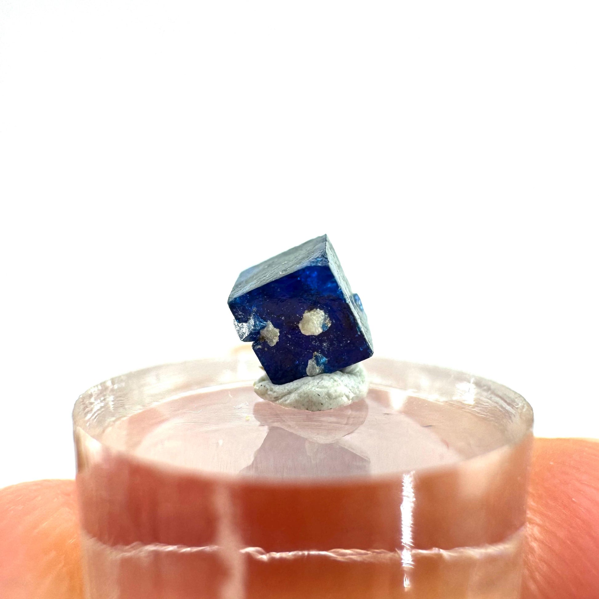 Boleite | blue cube crystal, tiny rare mineral specimen from Mexico