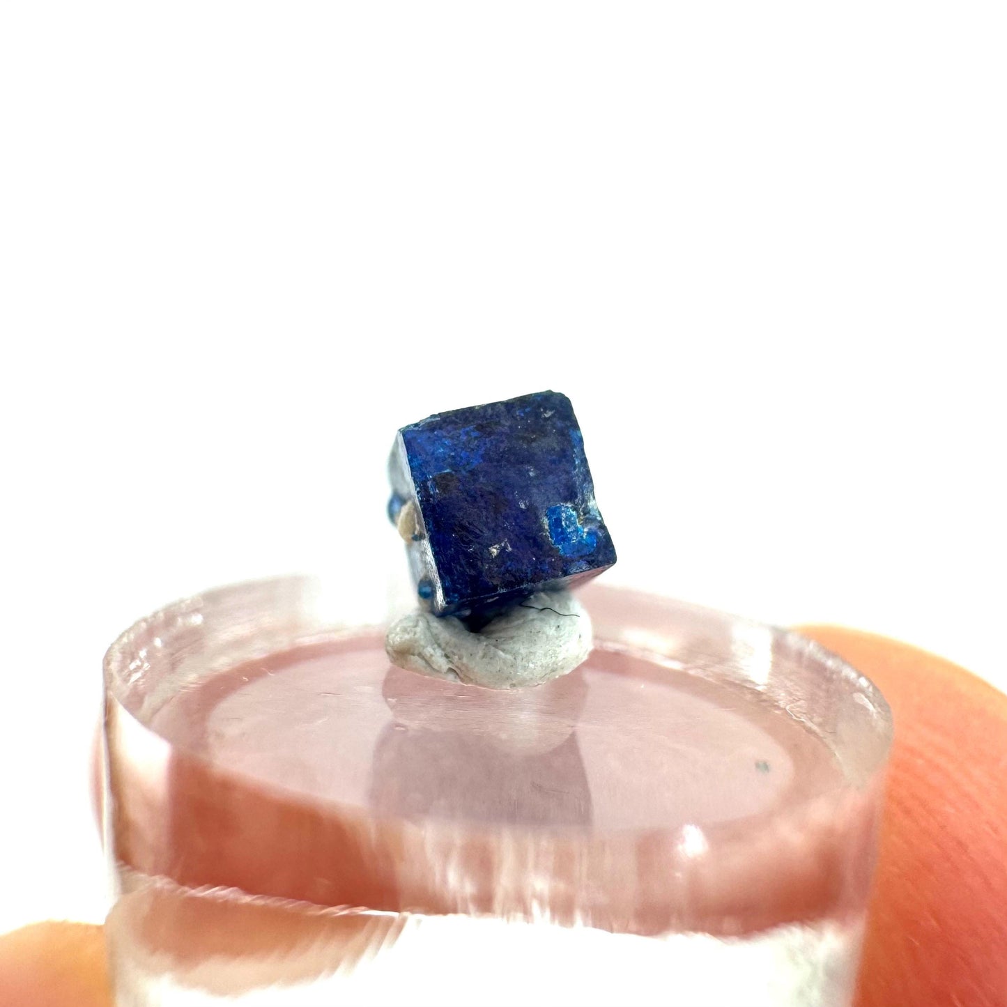 Boleite | blue cube crystal, tiny rare mineral specimen from Mexico