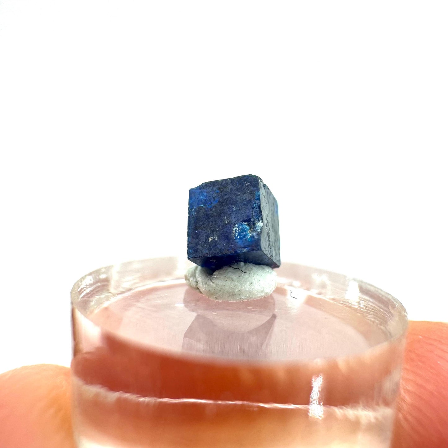 Boleite | blue cube crystal, tiny rare mineral specimen from Mexico