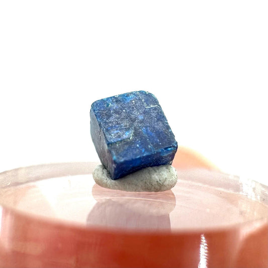 Boleite | blue cube crystal, tiny rare mineral specimen from Mexico