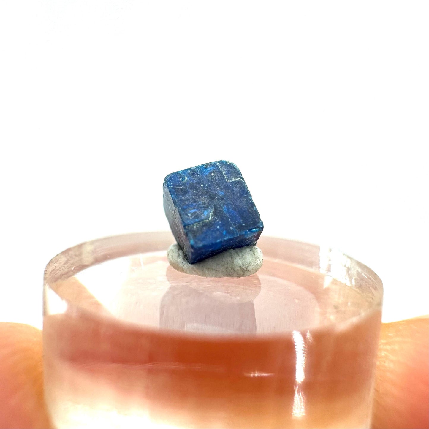 Boleite | blue cube crystal, tiny rare mineral specimen from Mexico