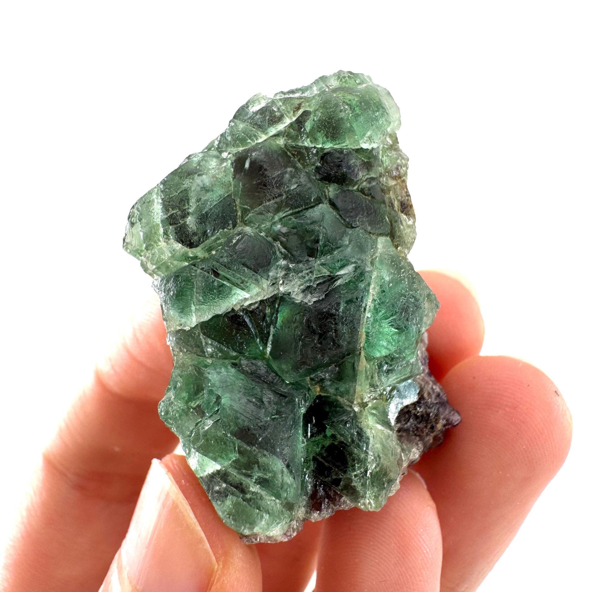 Okorusu Fluorite | green crystal cluster, mineral specimen from Namibia