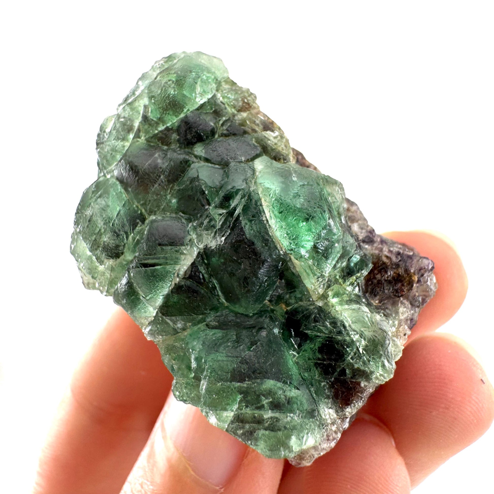 Okorusu Fluorite | green crystal cluster, mineral specimen from Namibia