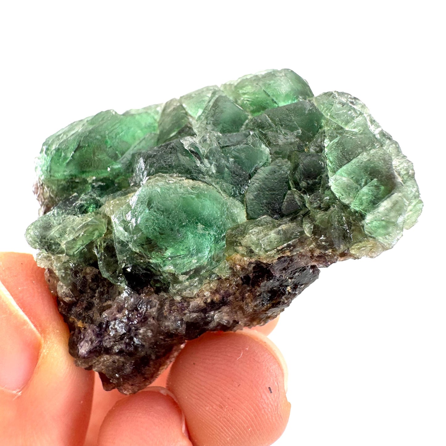 Okorusu Fluorite | green crystal cluster, mineral specimen from Namibia