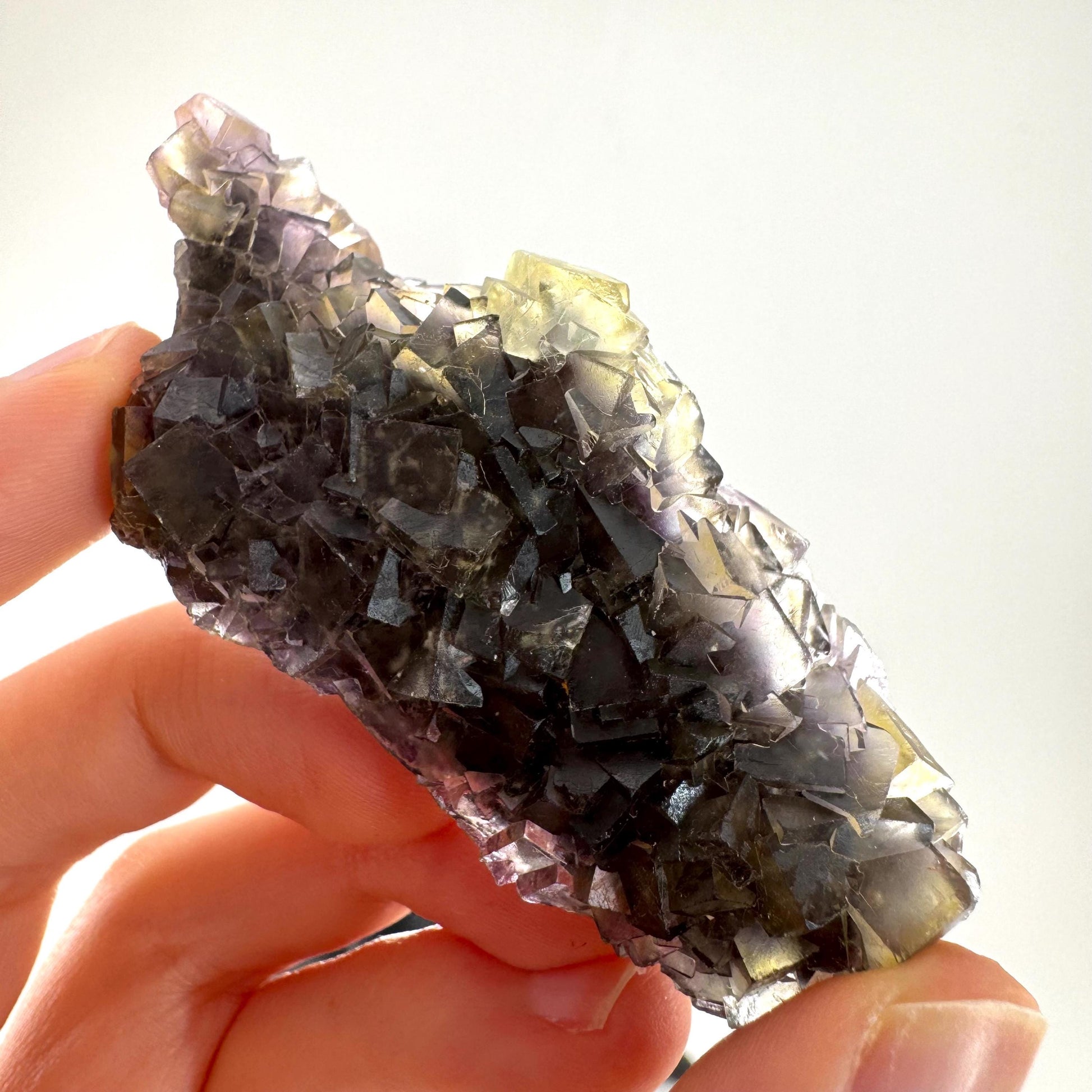 Okorusu Fluorite | “Honey Pocket” yellow crystal cluster, mineral specimen from Namibia