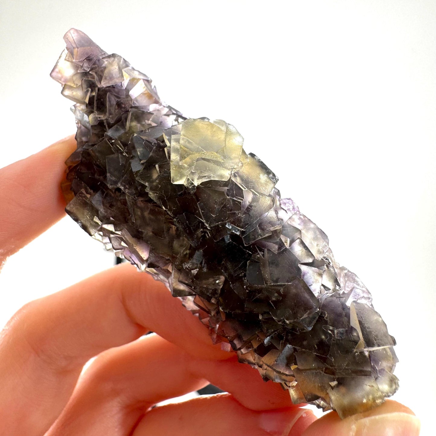 Okorusu Fluorite | “Honey Pocket” yellow crystal cluster, mineral specimen from Namibia