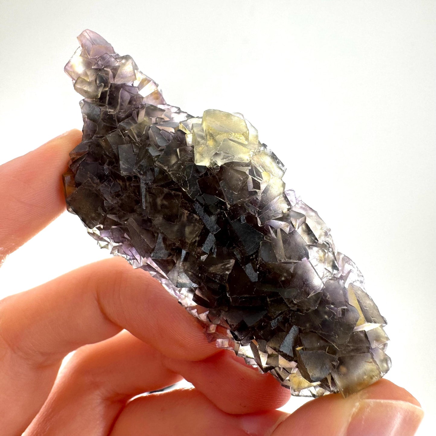 Okorusu Fluorite | “Honey Pocket” yellow crystal cluster, mineral specimen from Namibia