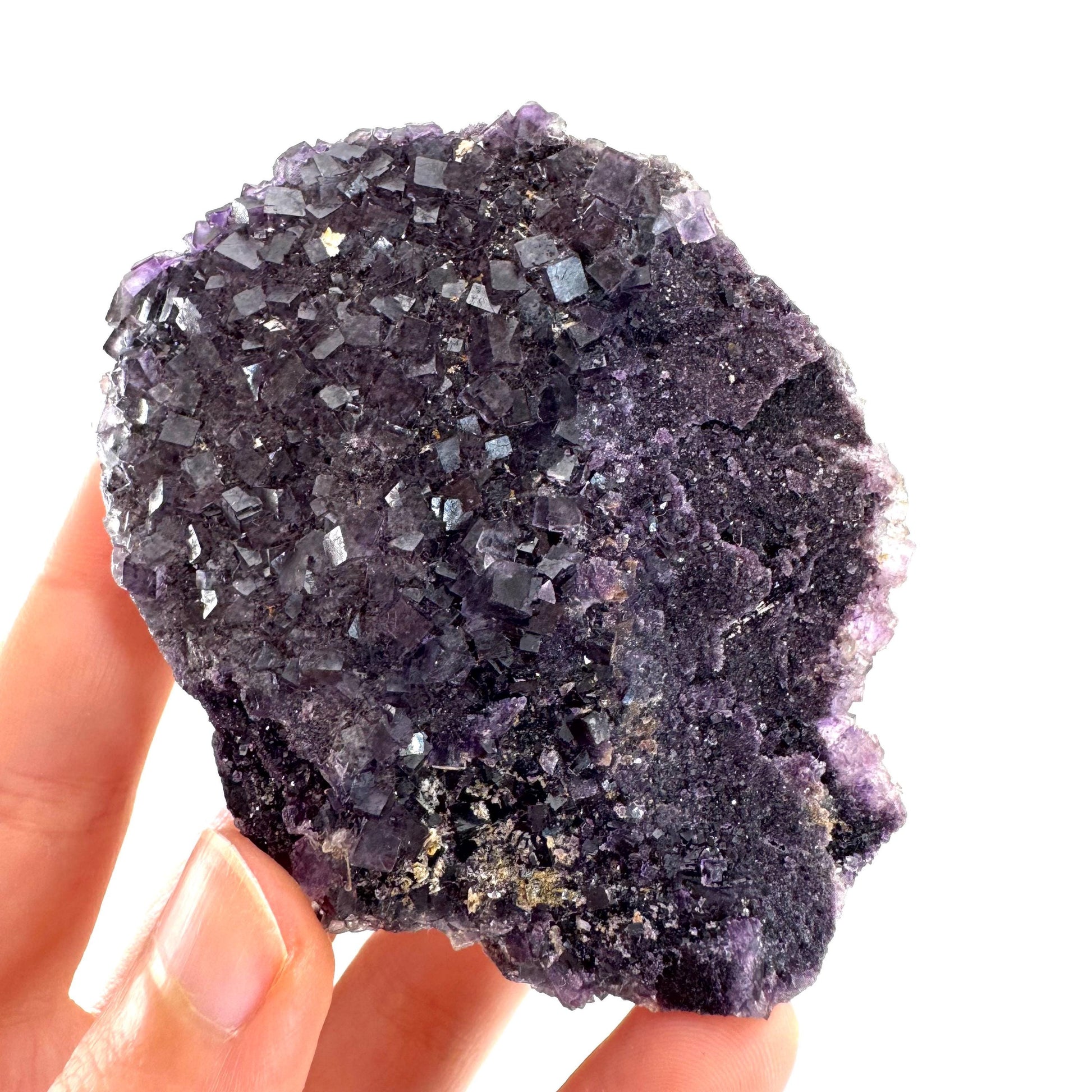 Okorusu Fluorite | purple crystal cluster, mineral specimen from Namibia