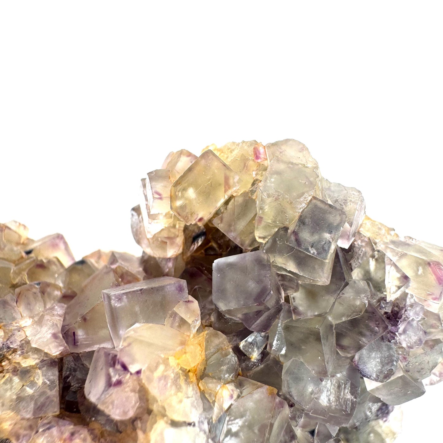 Okorusu Fluorite | colorless & purple crystal cluster, mineral specimen from Namibia