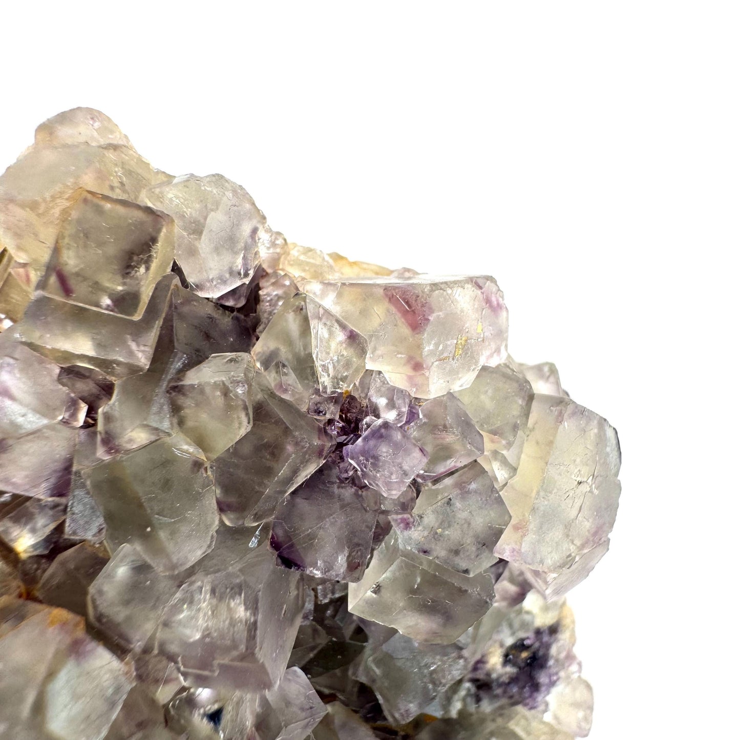 Okorusu Fluorite | colorless & purple crystal cluster, mineral specimen from Namibia
