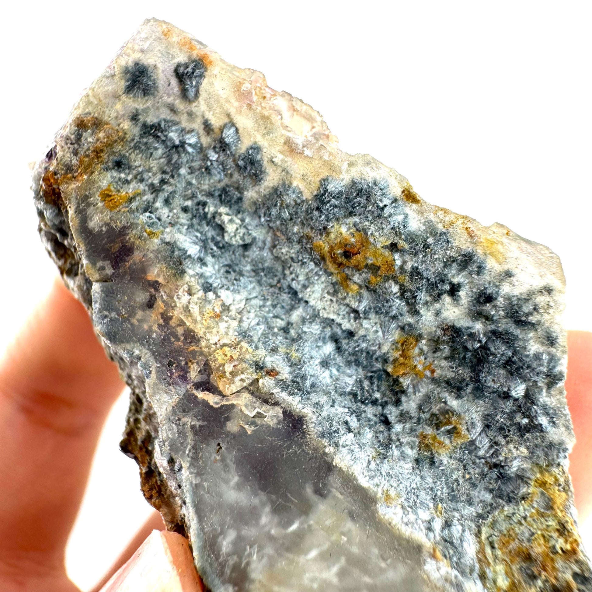 Fluorite w/ Foitite | green-blue crystal cluster, Erongo mineral specimen