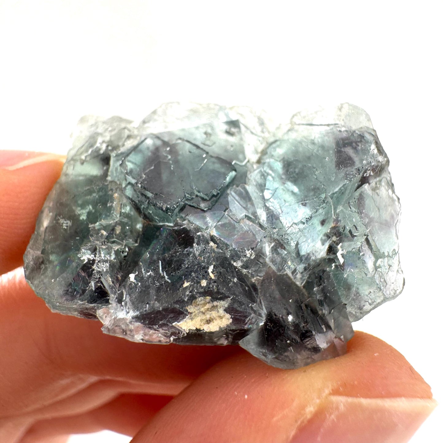 Okorusu Fluorite | green-blue raw fluorite crystal cluster, mineral specimen