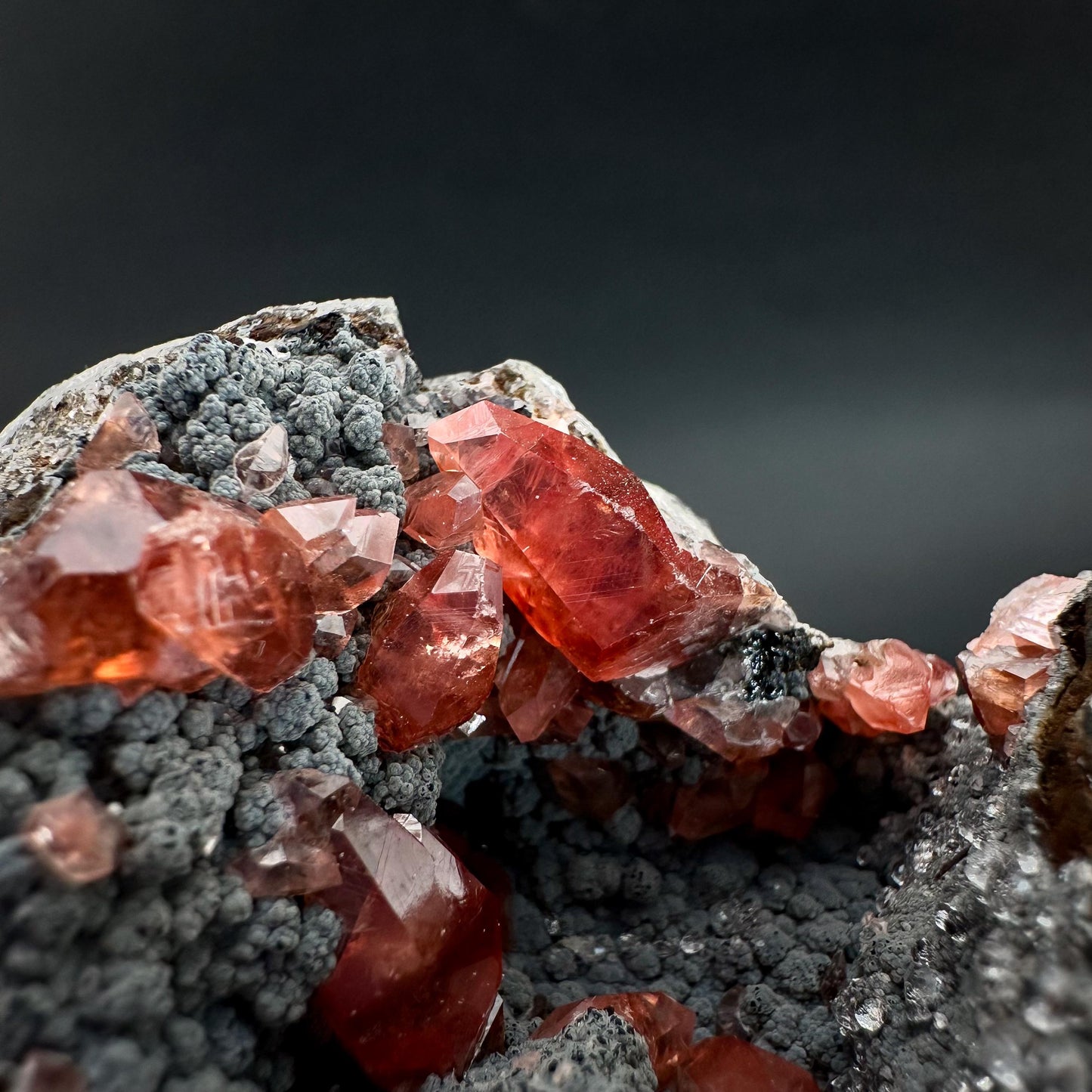 Rhodochrosite with Calcite & Goethite | natural crystal, rare mineral specimen from Peru