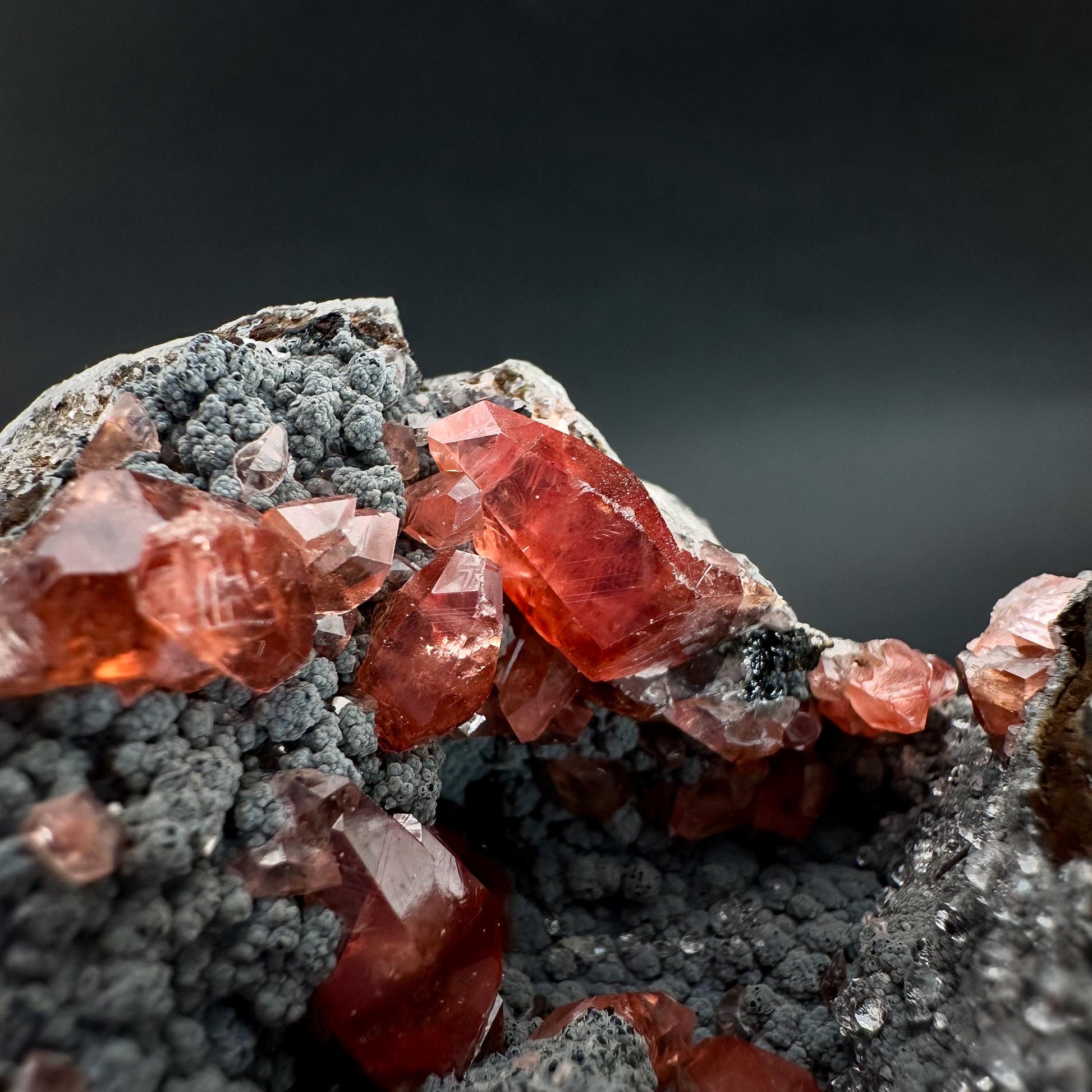 Rhodochrosite with Calcite & Goethite | natural crystal, rare mineral specimen from Peru