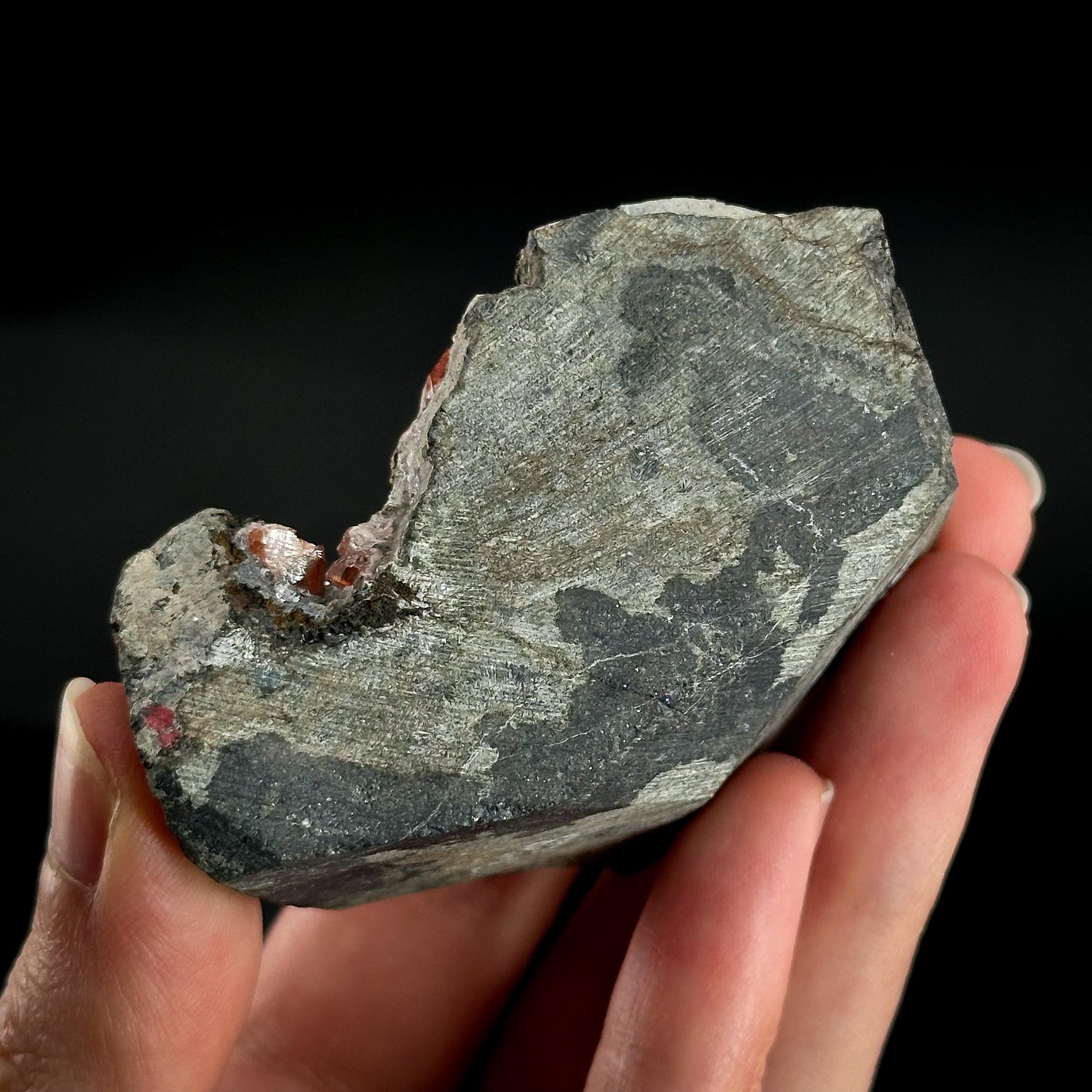 Rhodochrosite with Calcite & Goethite | natural crystal, rare mineral specimen from Peru