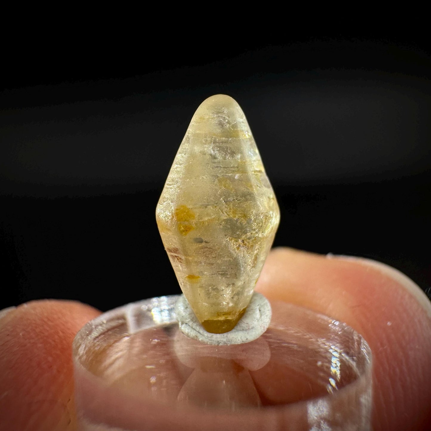 Ceylon Sapphire | natural yellow crystal, uncut raw sapphire, mineral specimen from Sri Lanka
