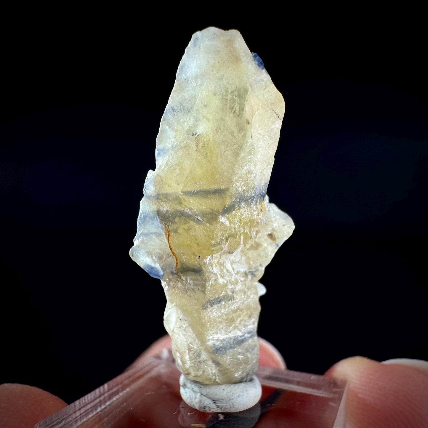 Ceylon Sapphire | natural bi-color blue crystal, uncut raw sapphire, mineral specimen from Sri Lanka
