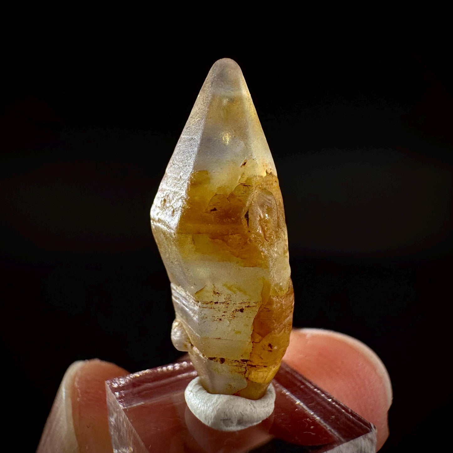 Ceylon Sapphire | natural yellow crystal, uncut raw sapphire, mineral specimen from Sri Lanka