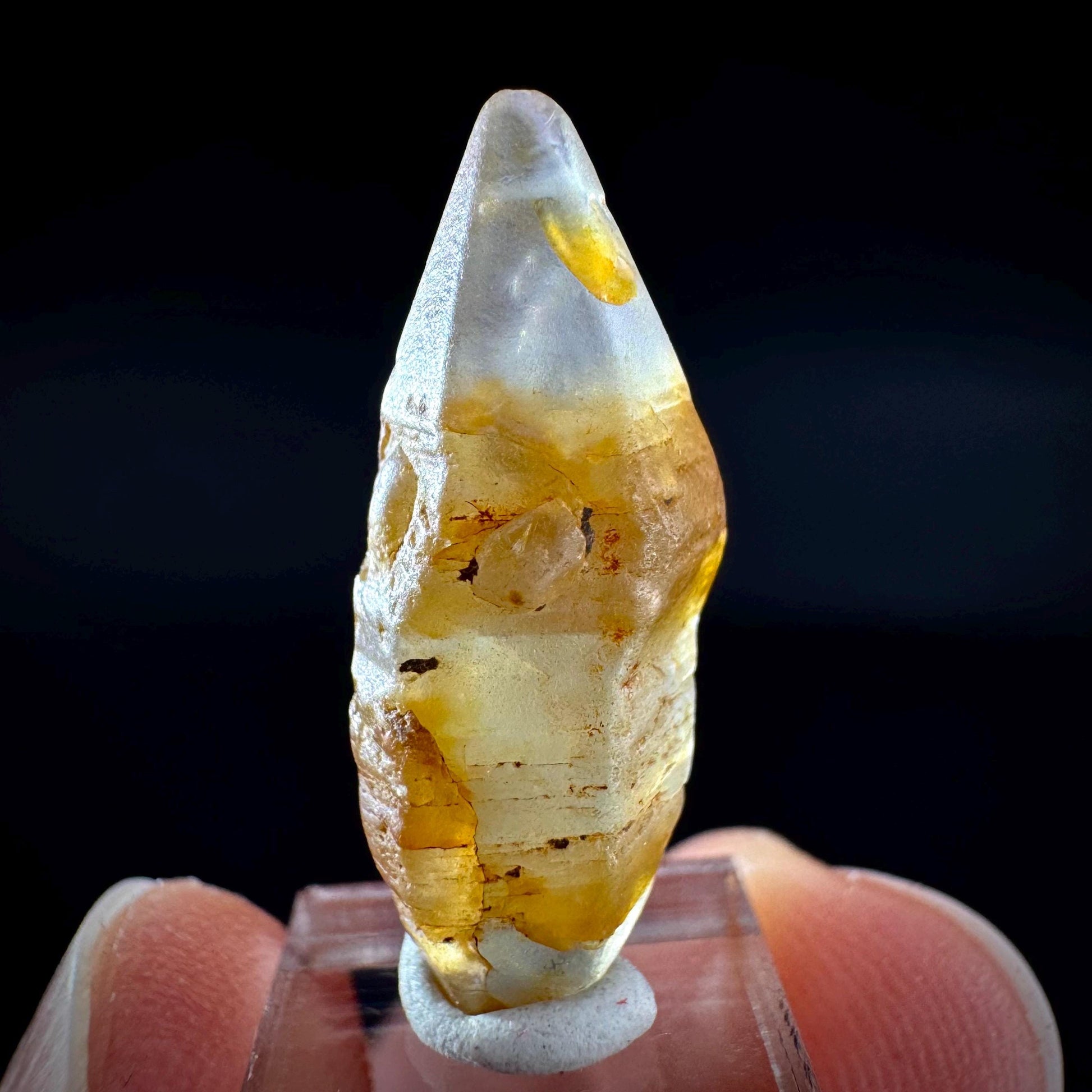 Ceylon Sapphire | natural yellow crystal, uncut raw sapphire, mineral specimen from Sri Lanka