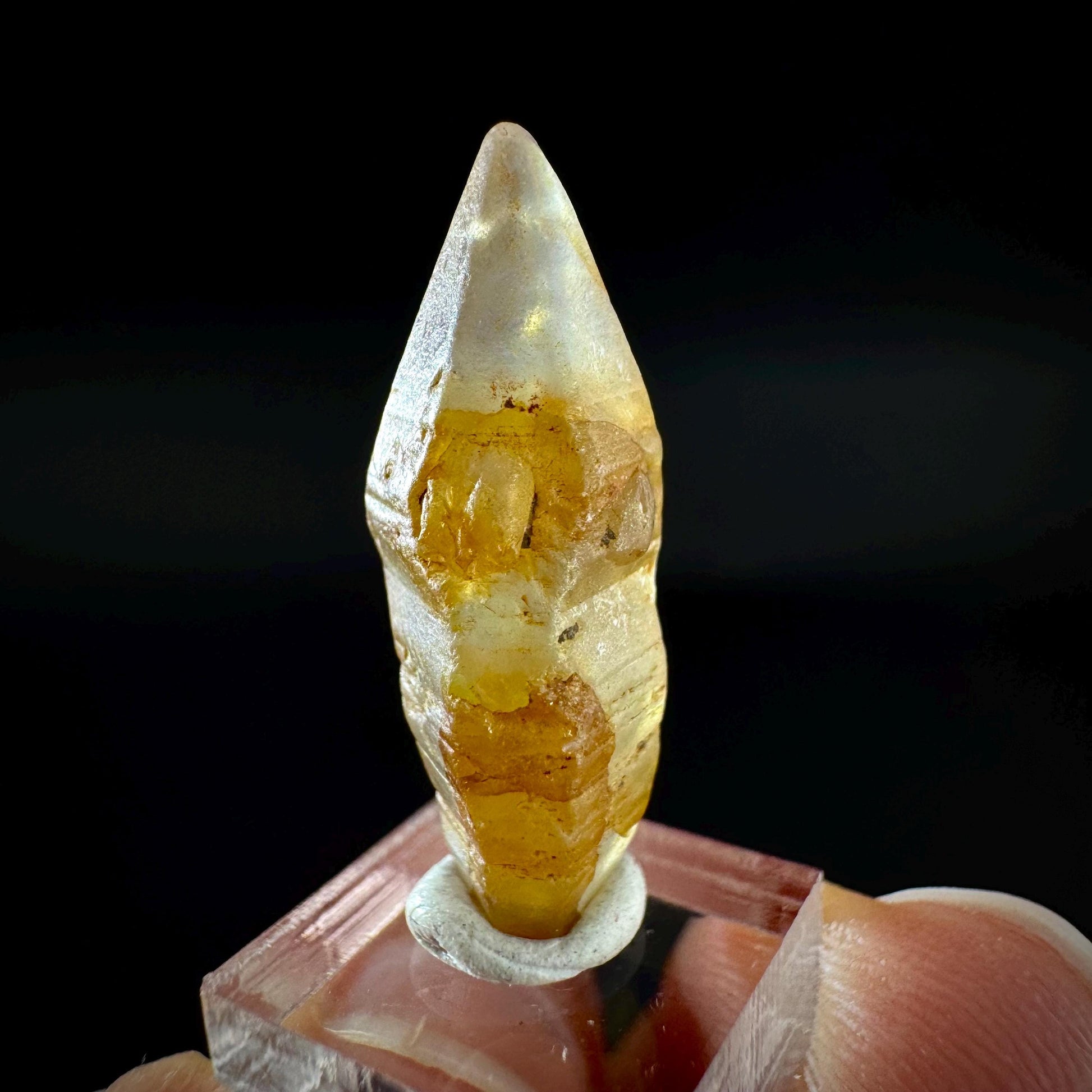 Ceylon Sapphire | natural yellow crystal, uncut raw sapphire, mineral specimen from Sri Lanka