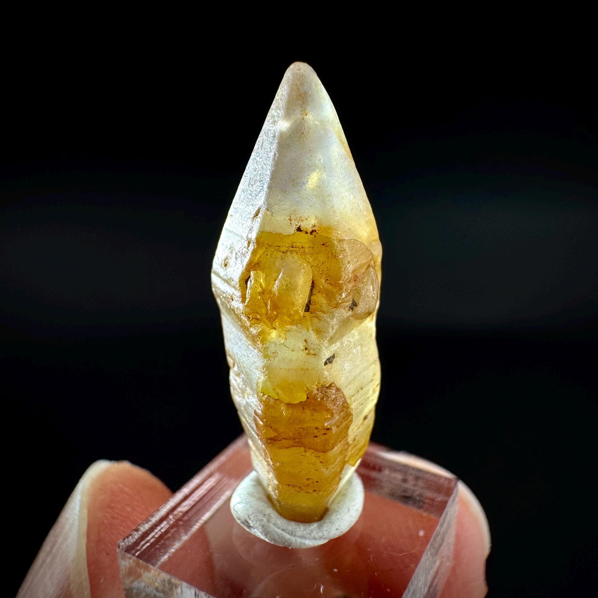Ceylon Sapphire | natural yellow crystal, uncut raw sapphire, mineral specimen from Sri Lanka
