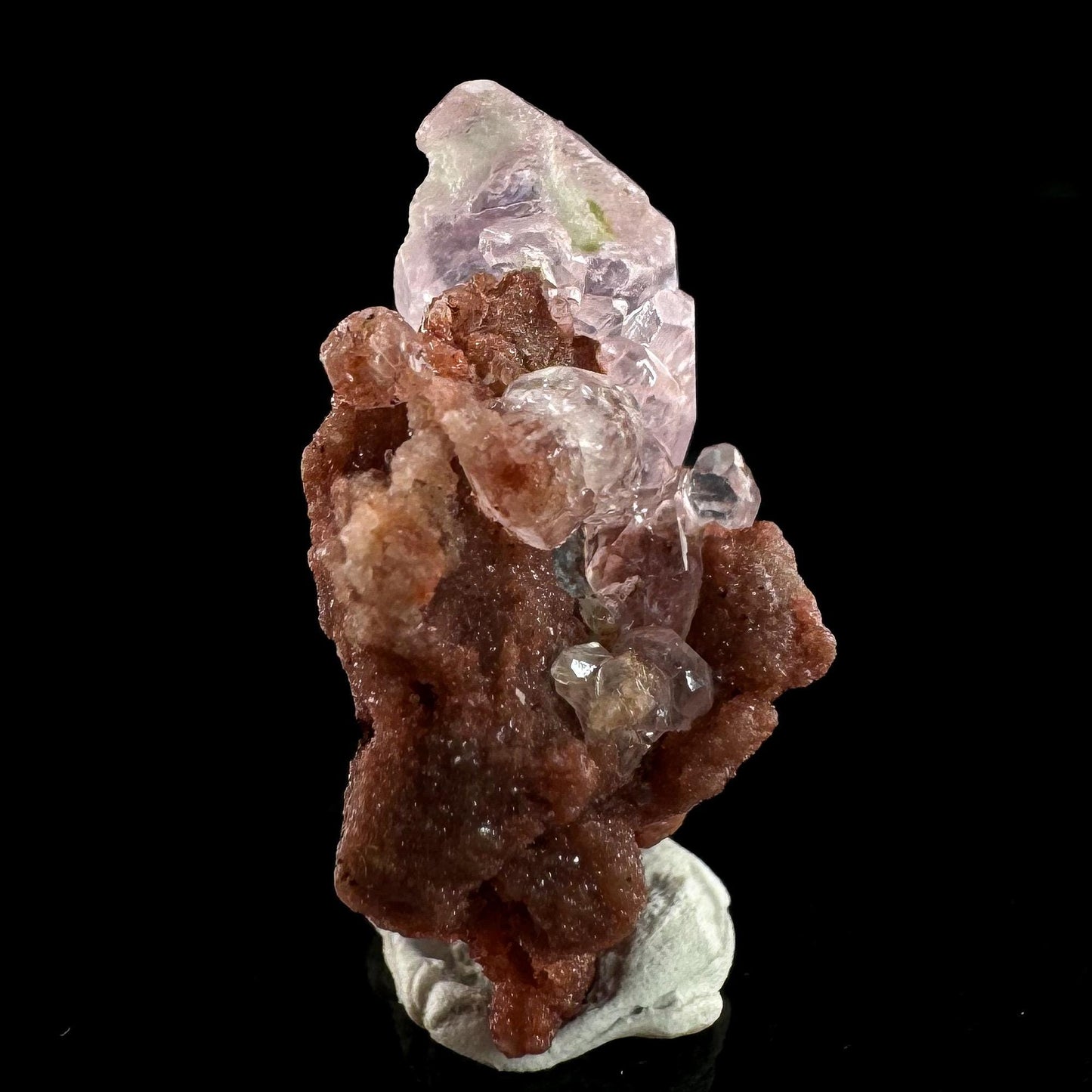 Gem Cobaltoan Calcite | translucent pink cobaltoan crystal cluster, mineral specimen