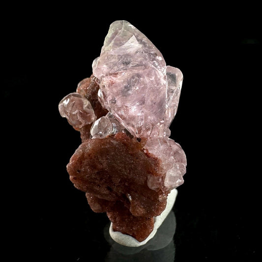 Gem Cobaltoan Calcite | translucent pink cobaltoan crystal cluster, mineral specimen