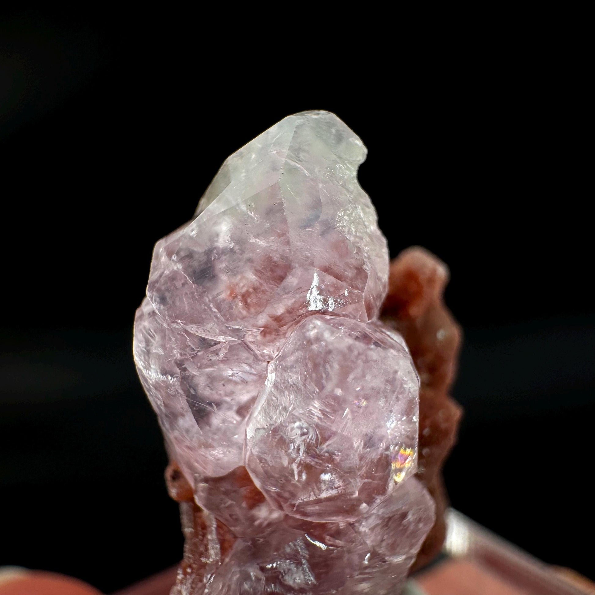 Gem Cobaltoan Calcite | translucent pink cobaltoan crystal cluster, mineral specimen