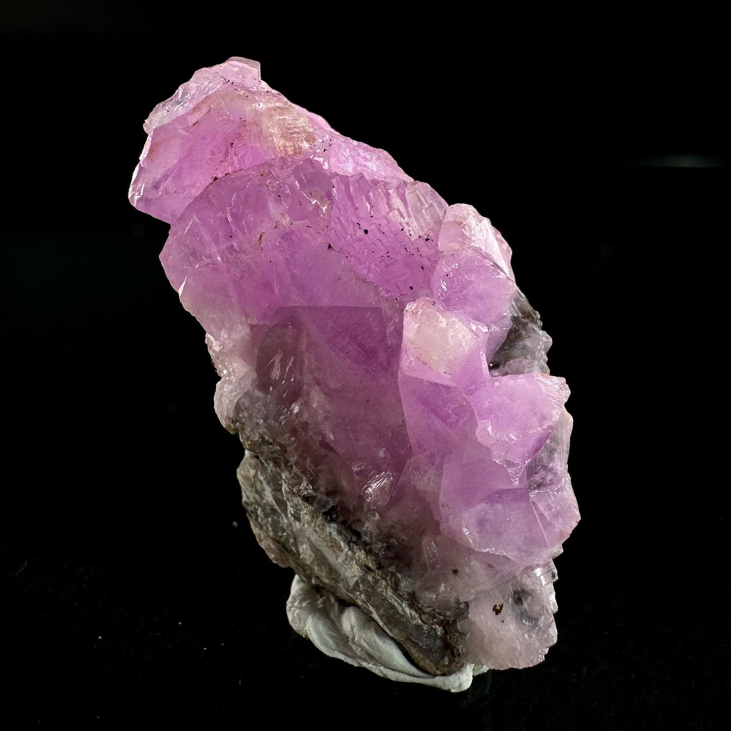 Gem Cobaltoan Calcite | translucent pink cobaltoan crystal cluster, mineral specimen