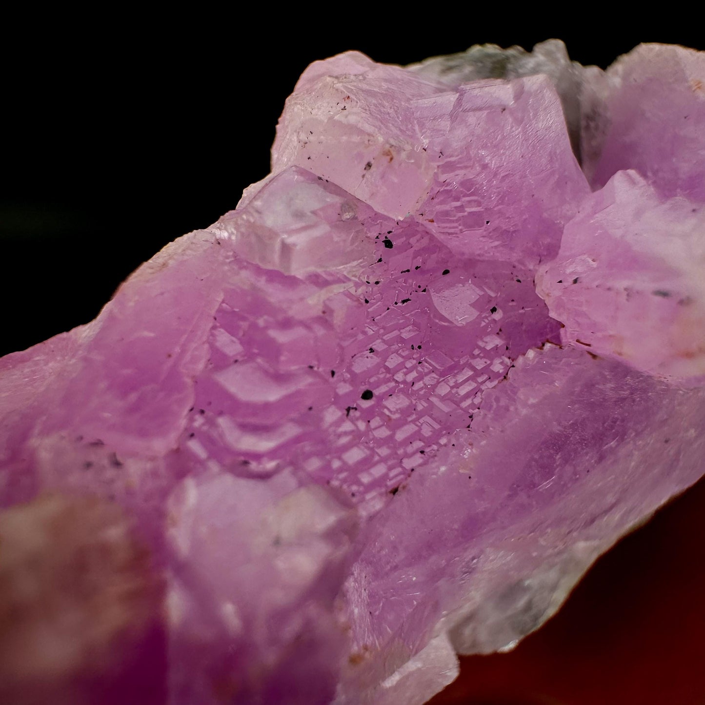 Gem Cobaltoan Calcite | translucent pink cobaltoan crystal cluster, mineral specimen