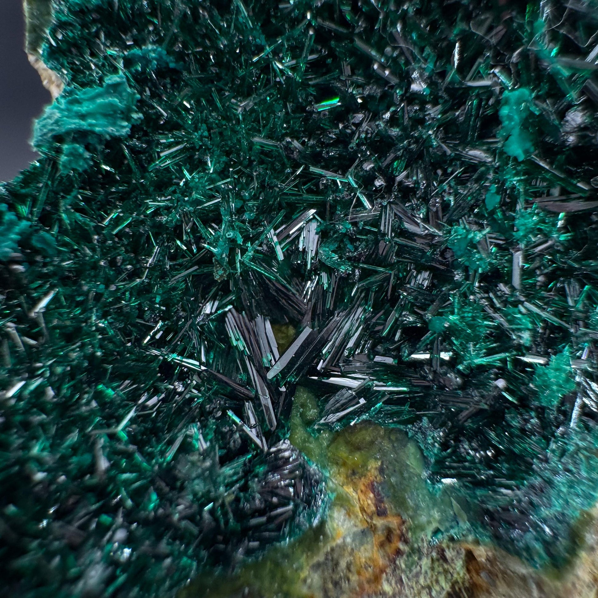 Atacamite | green crystals on matrix, rare mineral specimen from Chile