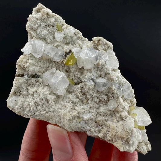 Titanite with Feldspar | green sphene crystal, mineral specimen from Pakistan