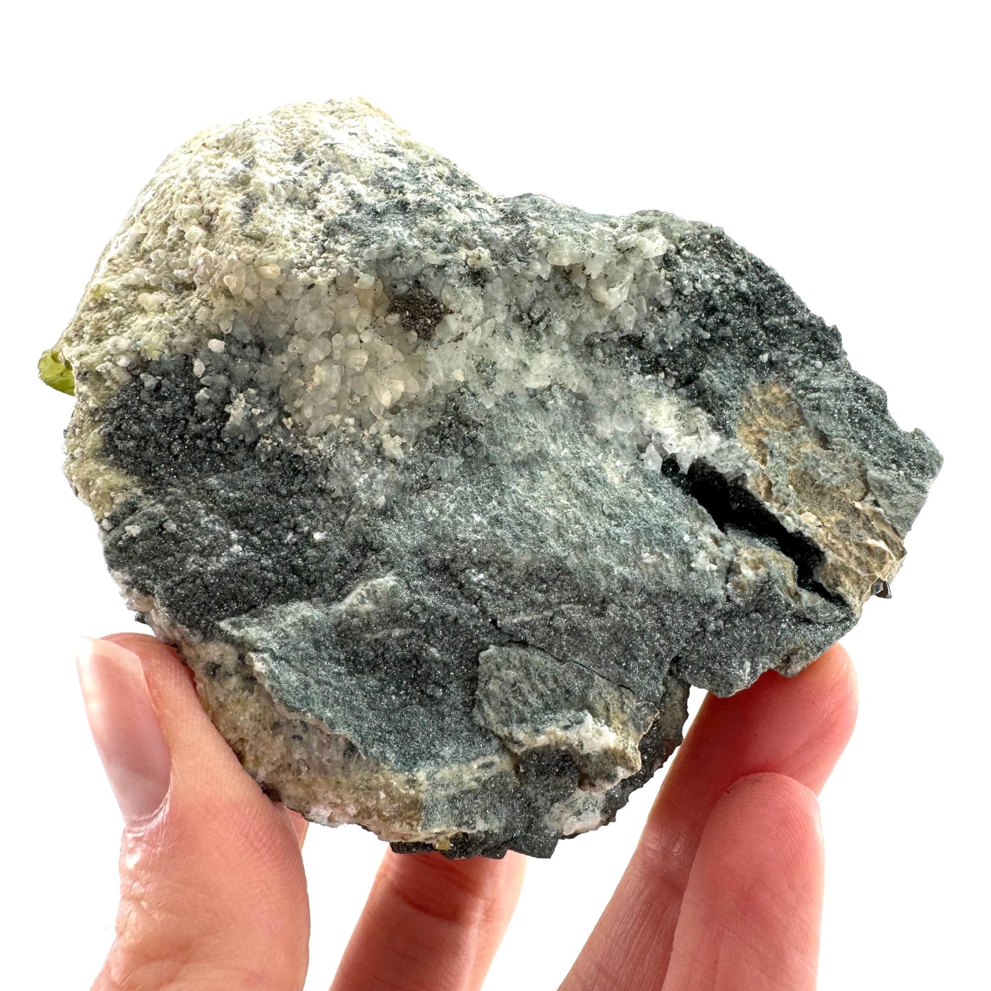 Titanite with Chlorite & Feldspar | green sphene crystal, mineral specimen from Pakistan