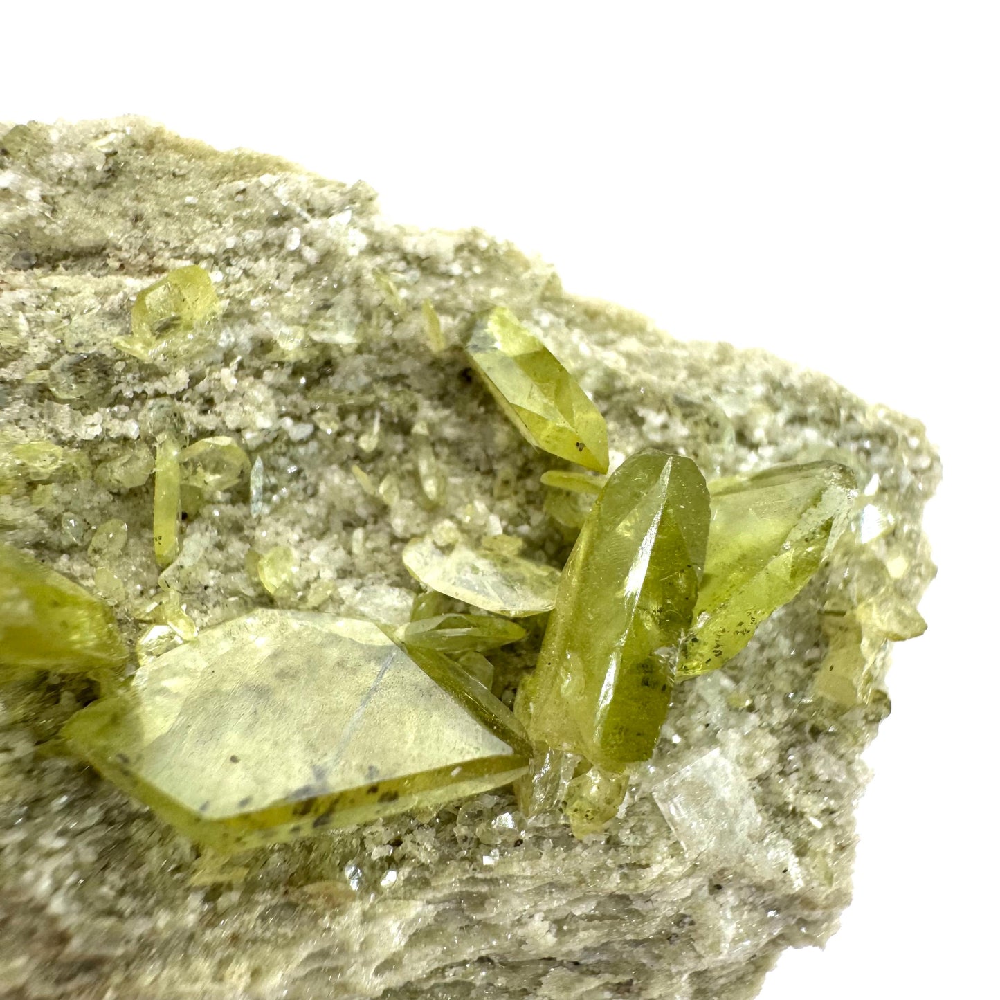 Titanite on Matrix | green sphene crystal, mineral specimen from Pakistan