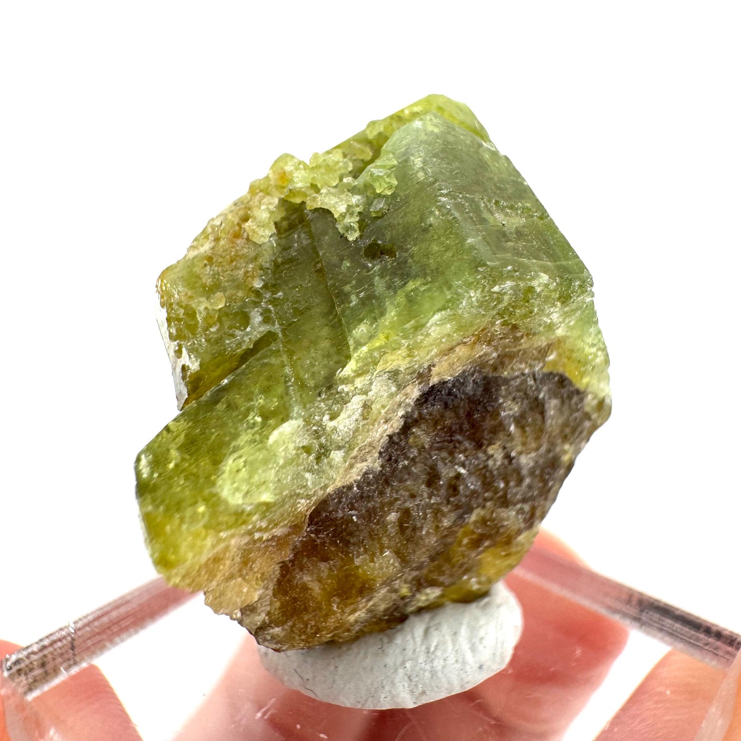 Andradite-Grossular Garnet | natural green crystal, raw mineral specimen from Mali