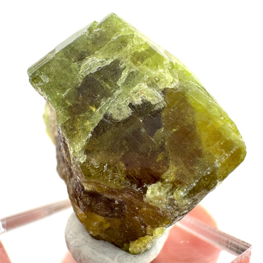 Andradite-Grossular Garnet | natural green crystal, raw mineral specimen from Mali