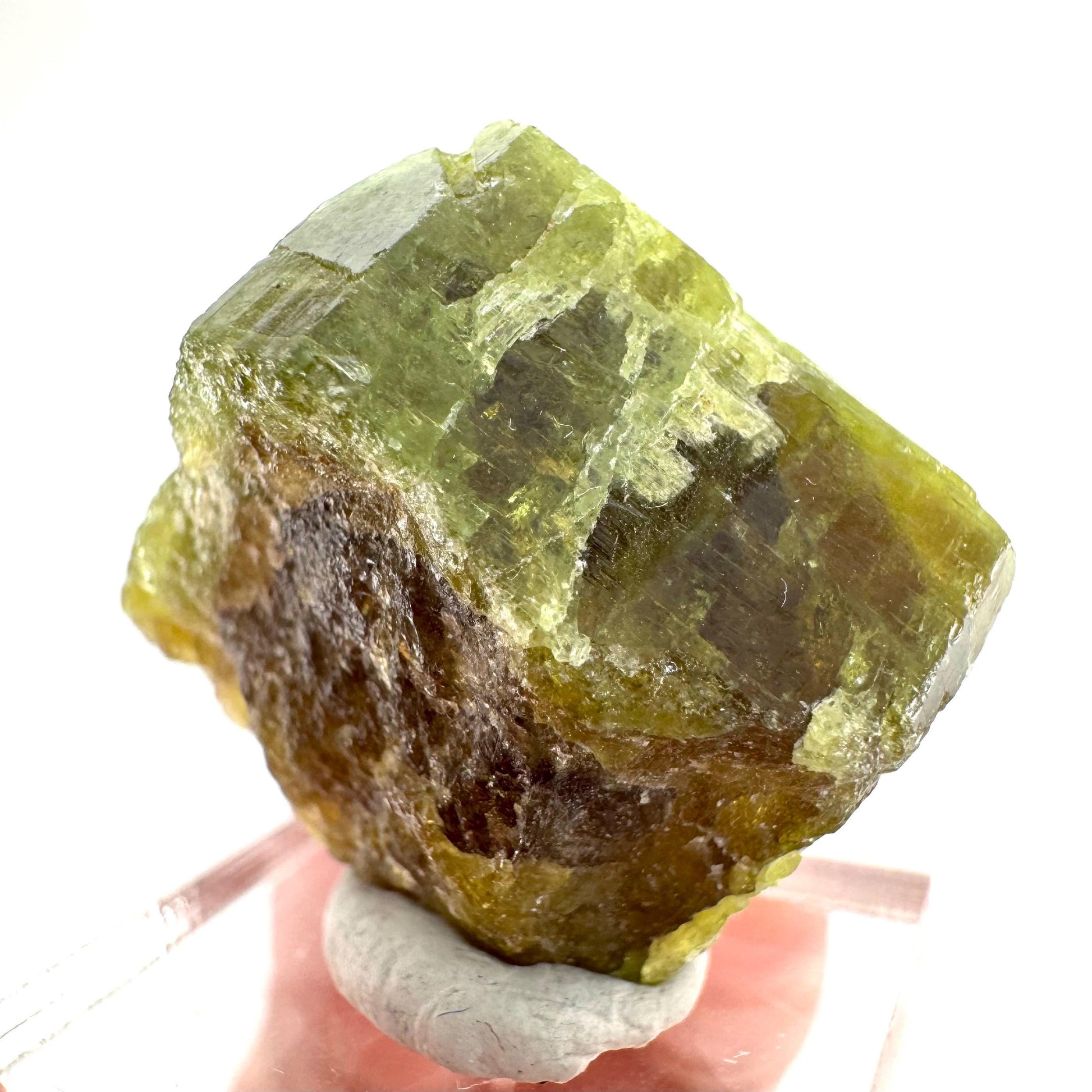 Andradite-Grossular Garnet | natural green crystal, raw mineral specimen from Mali