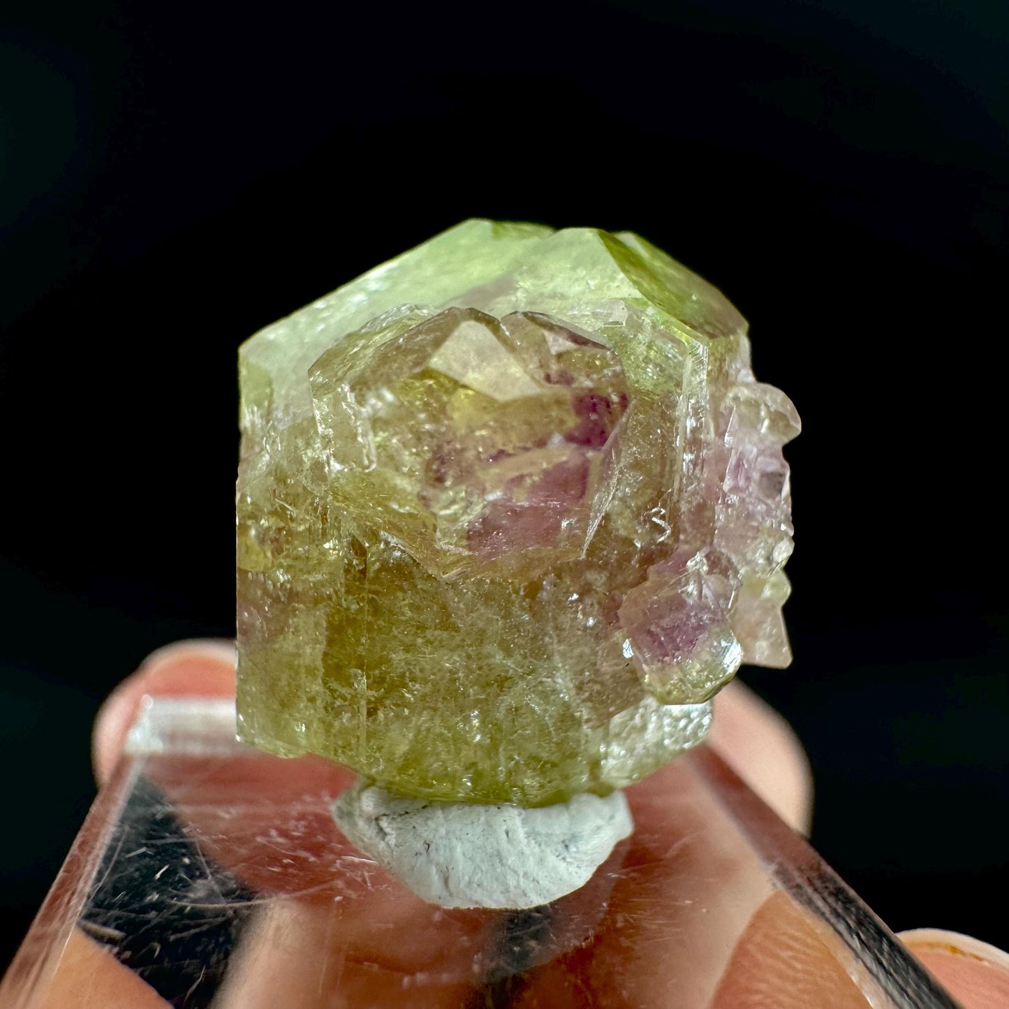 Vesuvianite (Canada) | green & purple crystal, rare mineral specimen