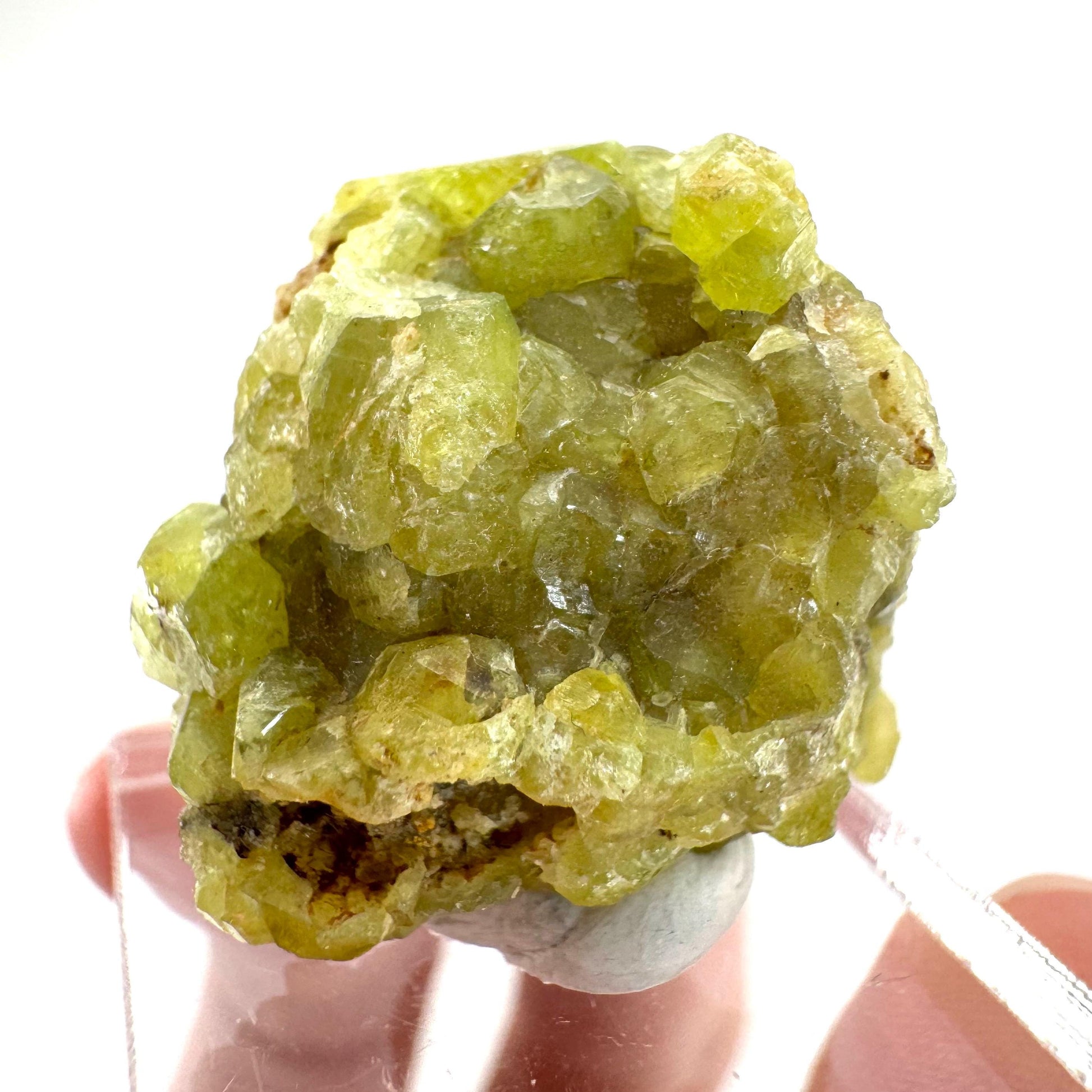 Andradite-Grossular Garnet | natural green crystal, raw mineral specimen from Mali