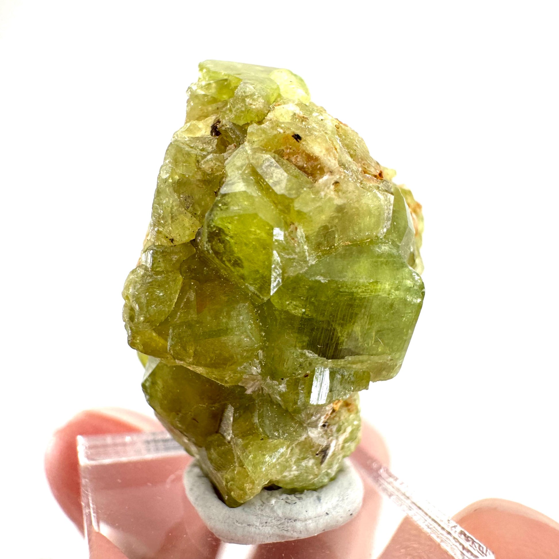 Andradite-Grossular Garnet | natural green crystal, raw mineral specimen from Mali