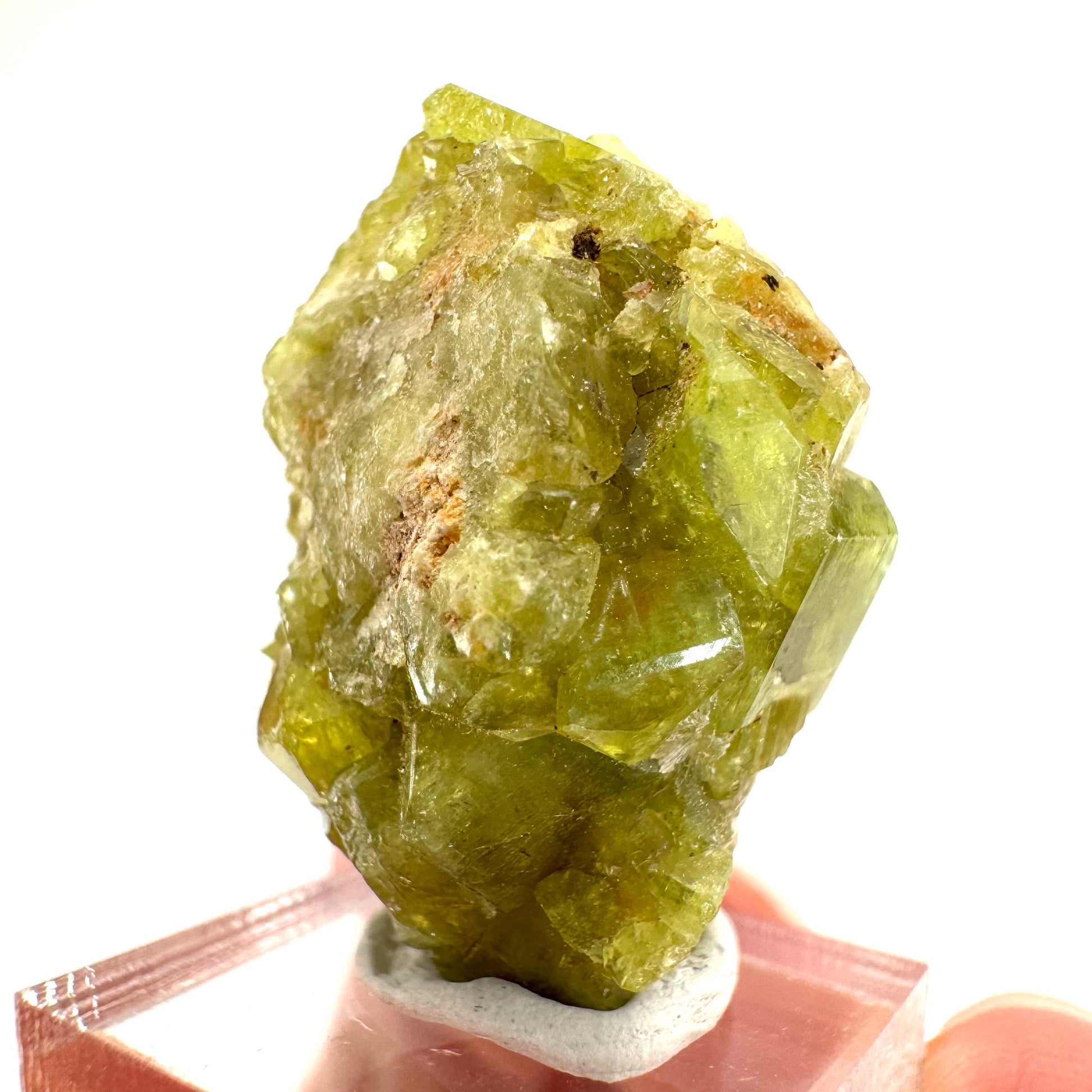 Andradite-Grossular Garnet | natural green crystal, raw mineral specimen from Mali