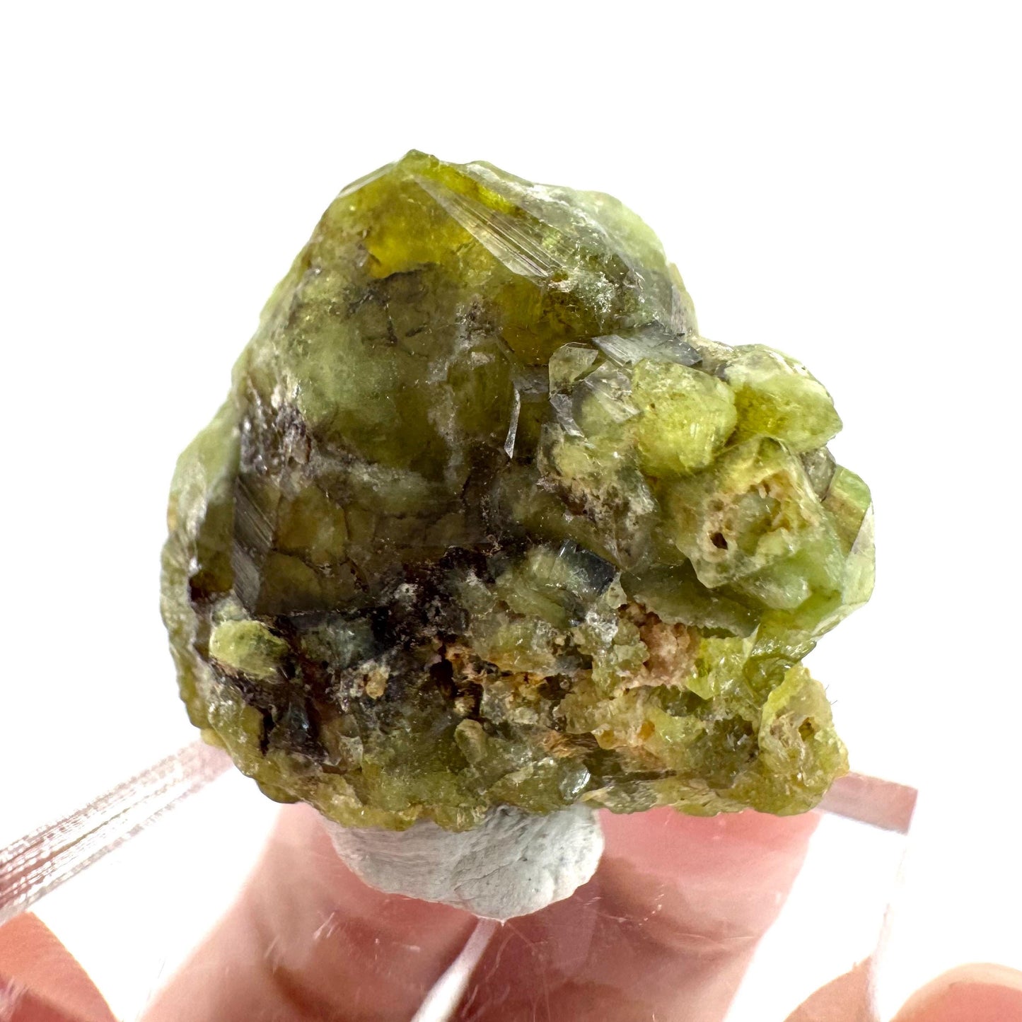Andradite-Grossular Garnet | natural green crystal, raw mineral specimen from Mali
