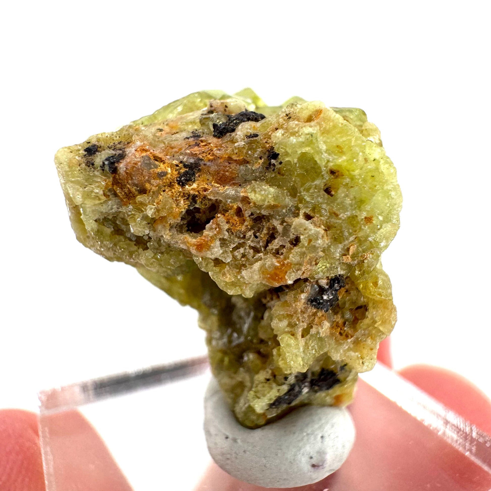 Andradite-Grossular Garnet | natural green crystal, raw mineral specimen from Mali