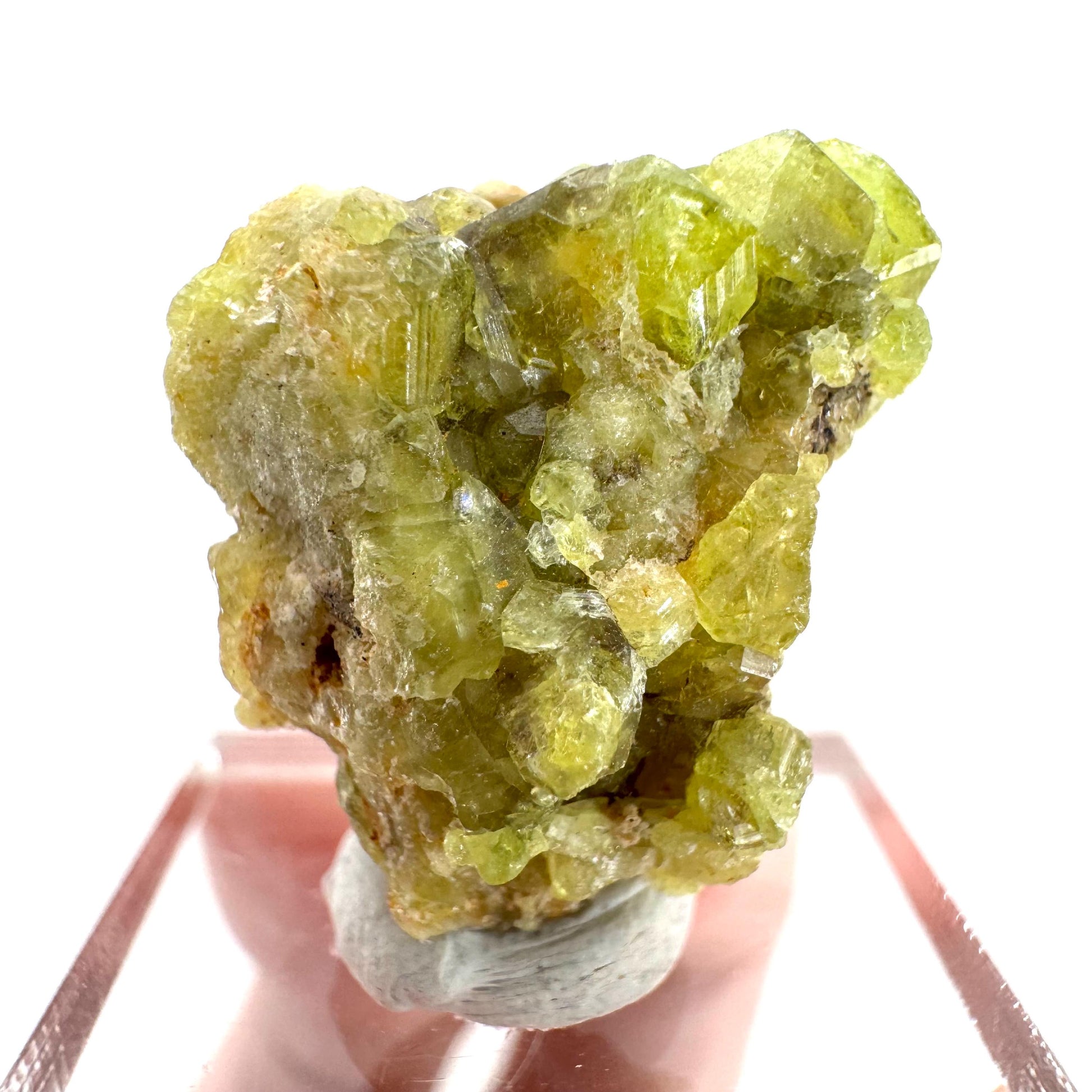 Andradite-Grossular Garnet | natural green crystal, raw mineral specimen from Mali