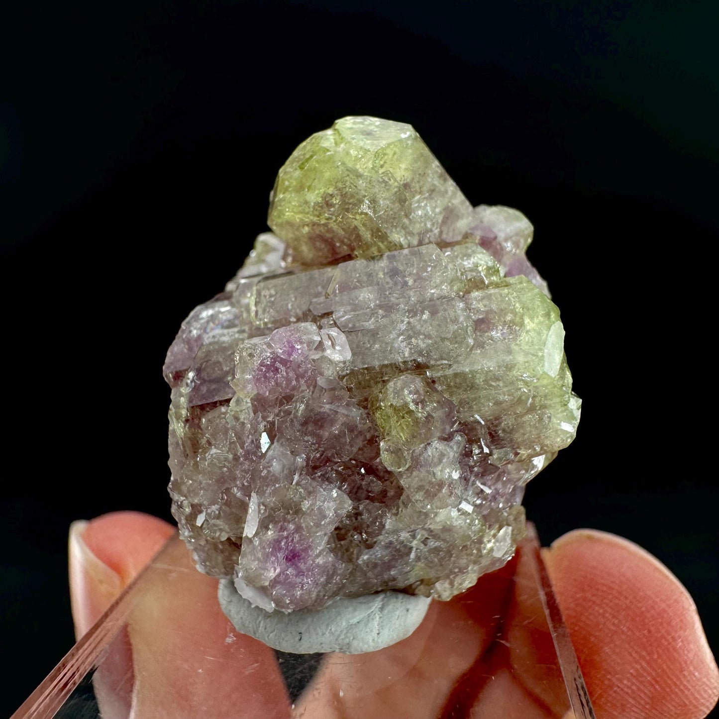 Vesuvianite (Canada) | green & purple crystal, rare mineral specimen